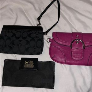 Coach wallets and clutches